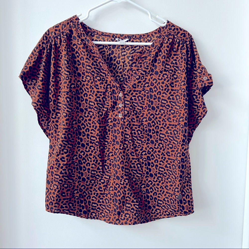 Volcom Leopard Print Cropped Top